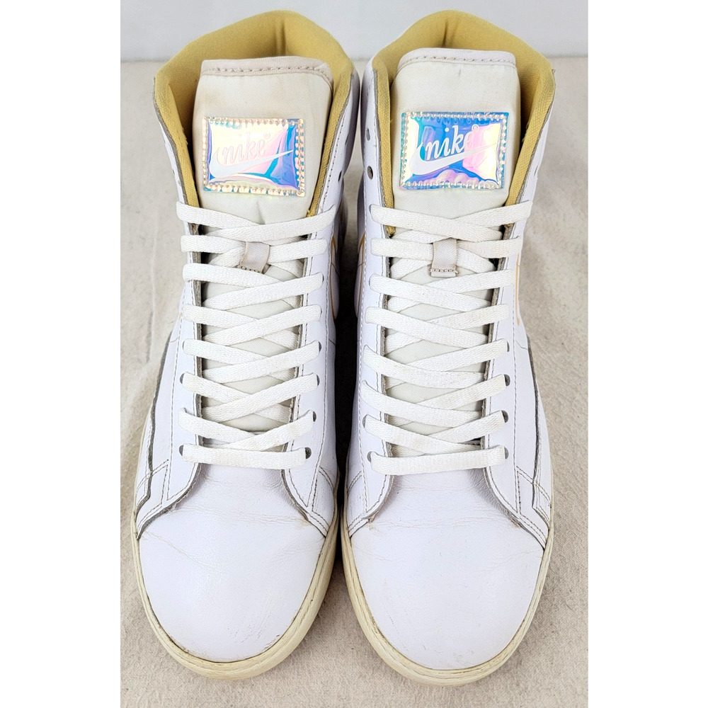 Nike Blazer Mid White Topaz Yellow Sneakers Women’s 10 High Top